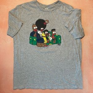The Simpsons South African Parody Black Streetwear Graphic T-Shirt - Unisex L